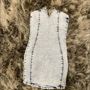 STRETCHY DENIN MINI DRESS